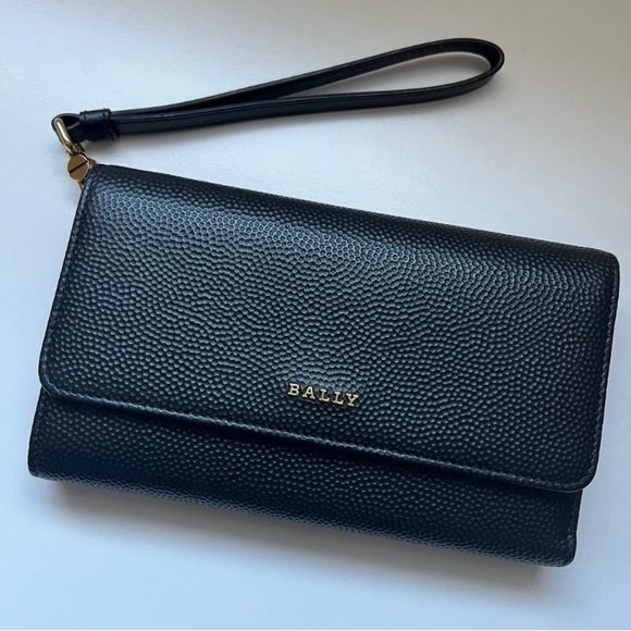 NWT Bally Lawrence black embossed wallet. - Picture 1 of 5